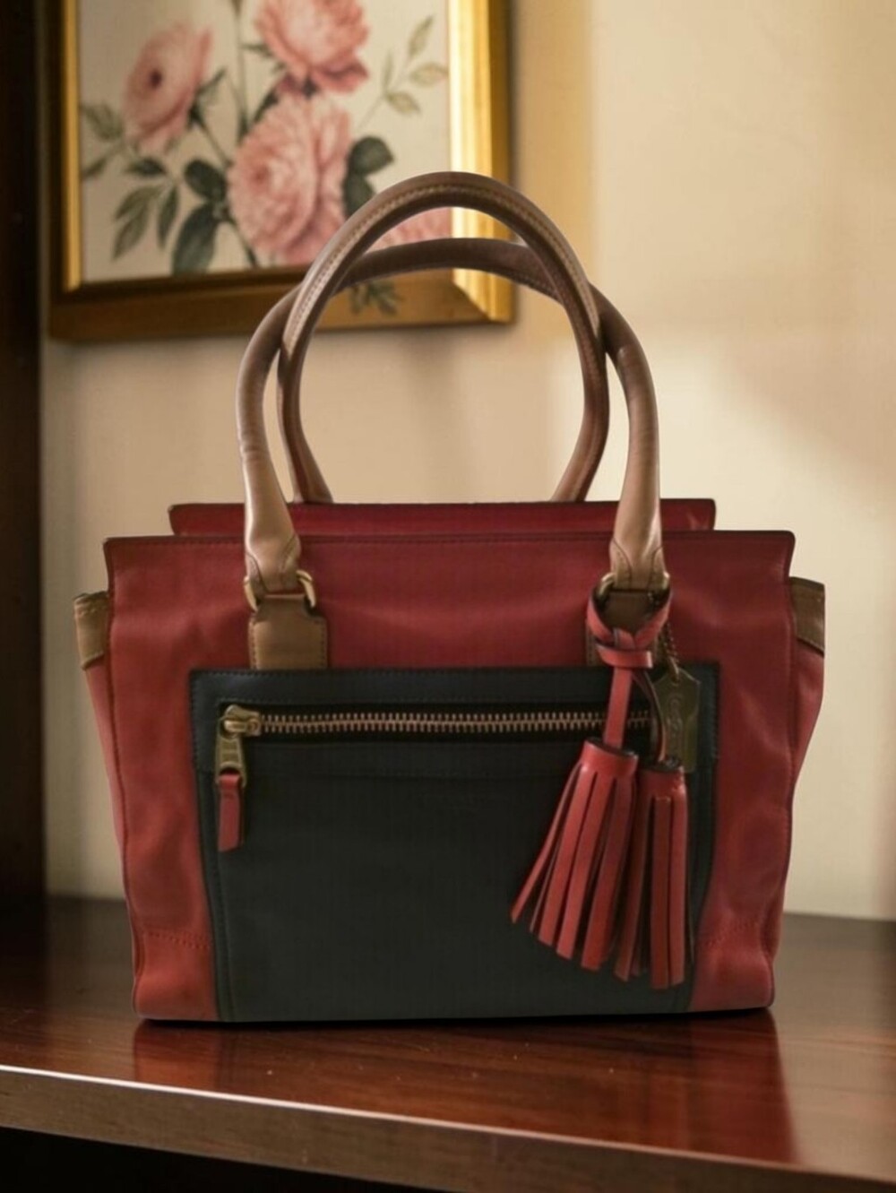 Coach  Leather Satchel - Picture 3 of 7